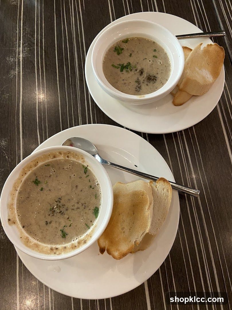 Mushroom Soup with Bread