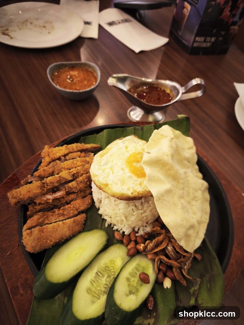 Nasi Lemak with Fried Chicken