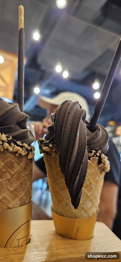 Chocolate Soft Serve Cones