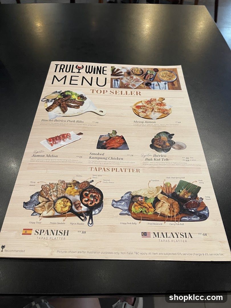 TRULY WINE MENU