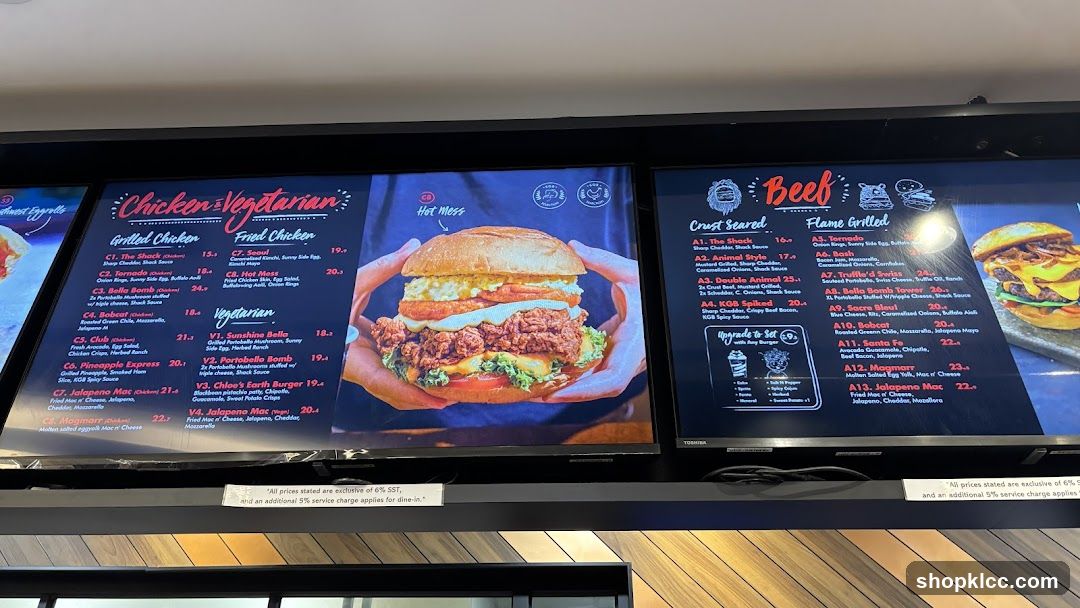 Chicken & Vegetarian Menu