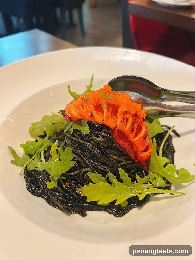 Squid Ink Pasta with Calamari