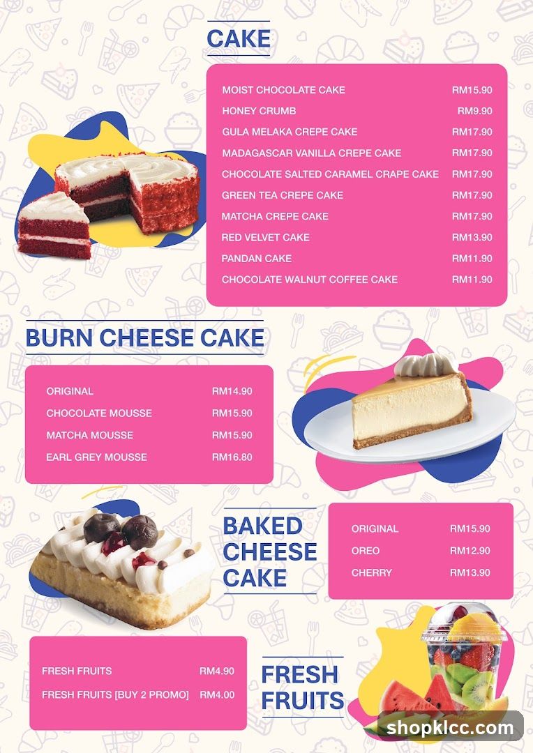 Dessert Menu
