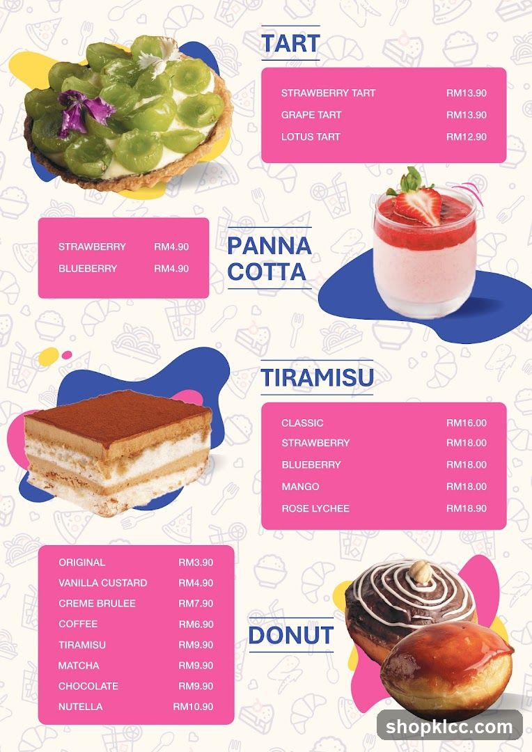 Dessert Menu