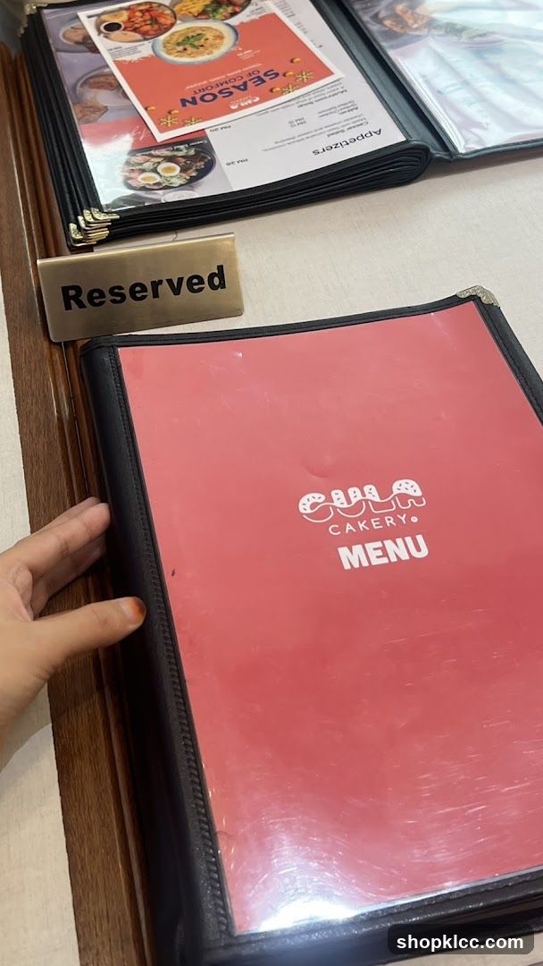 EULA CAKERY MENU