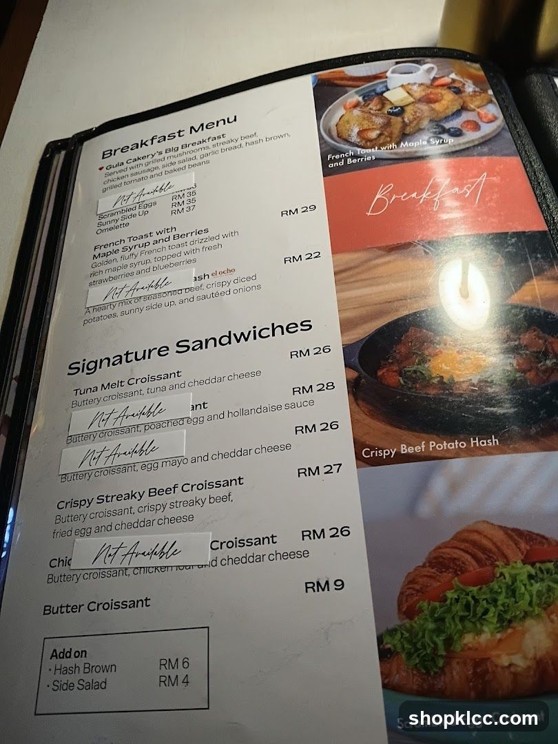 Breakfast Menu