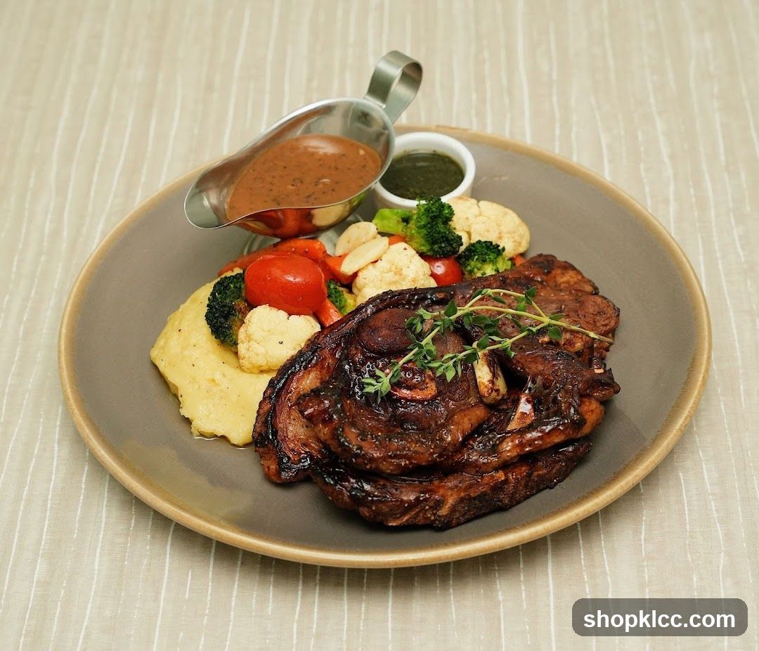 Steak with Vegetables and Sauce