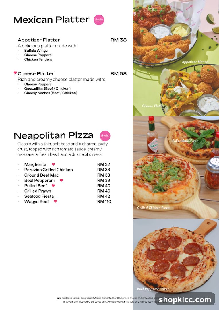 Mexican Platter & Neapolitan Pizza