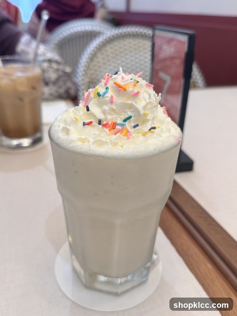 Whipped Cream Topped Drink with Sprinkles