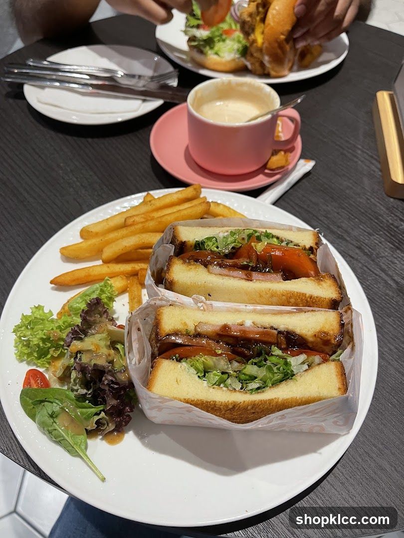 Sandwich with Fries and Salad