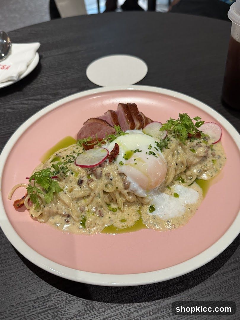 Pasta with Duck and Poached Egg