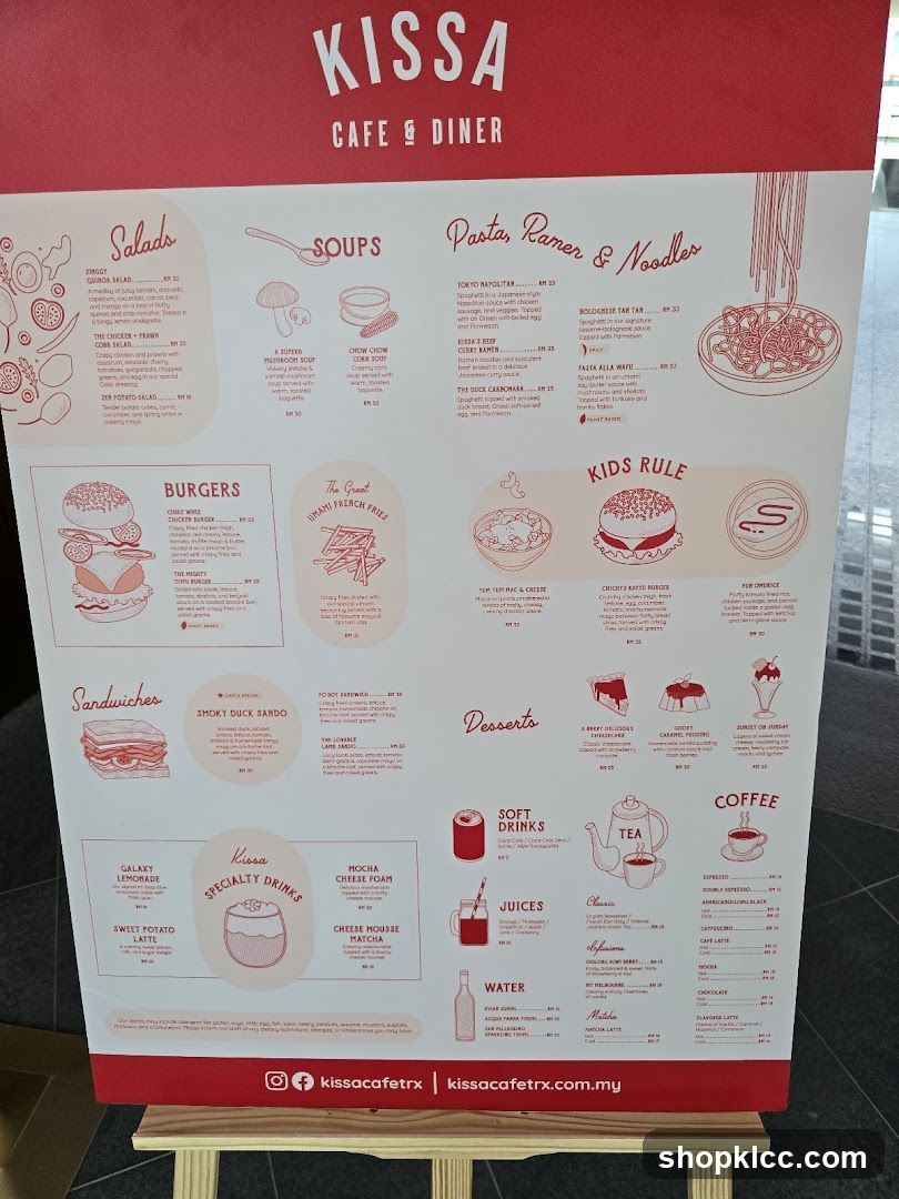KISSA CAFE & DINER Menu