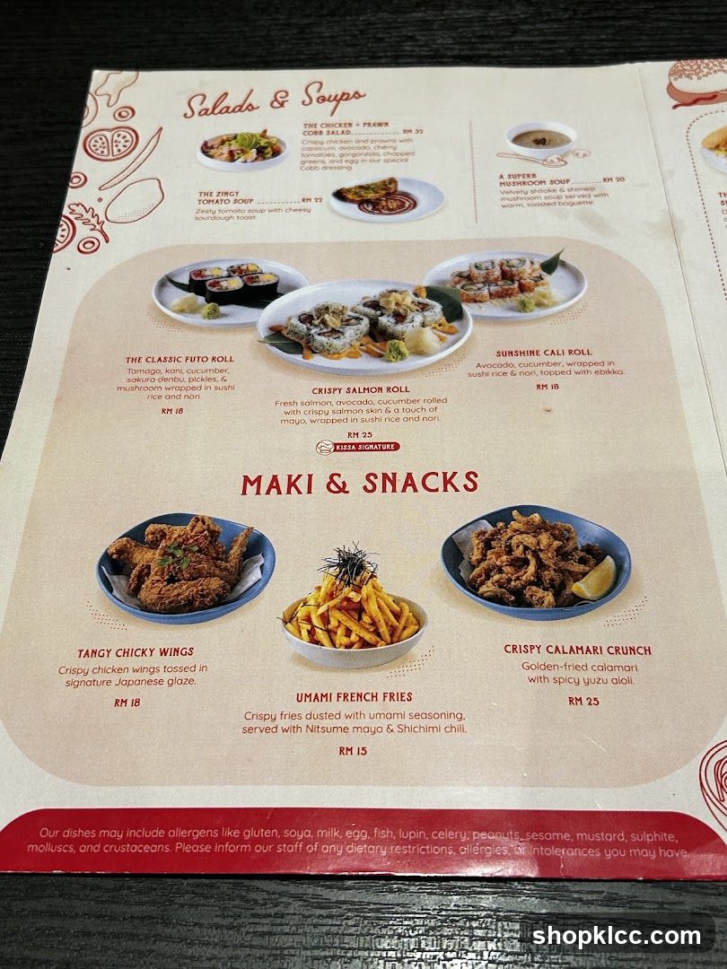 Salads & Soups, Maki & Snacks
