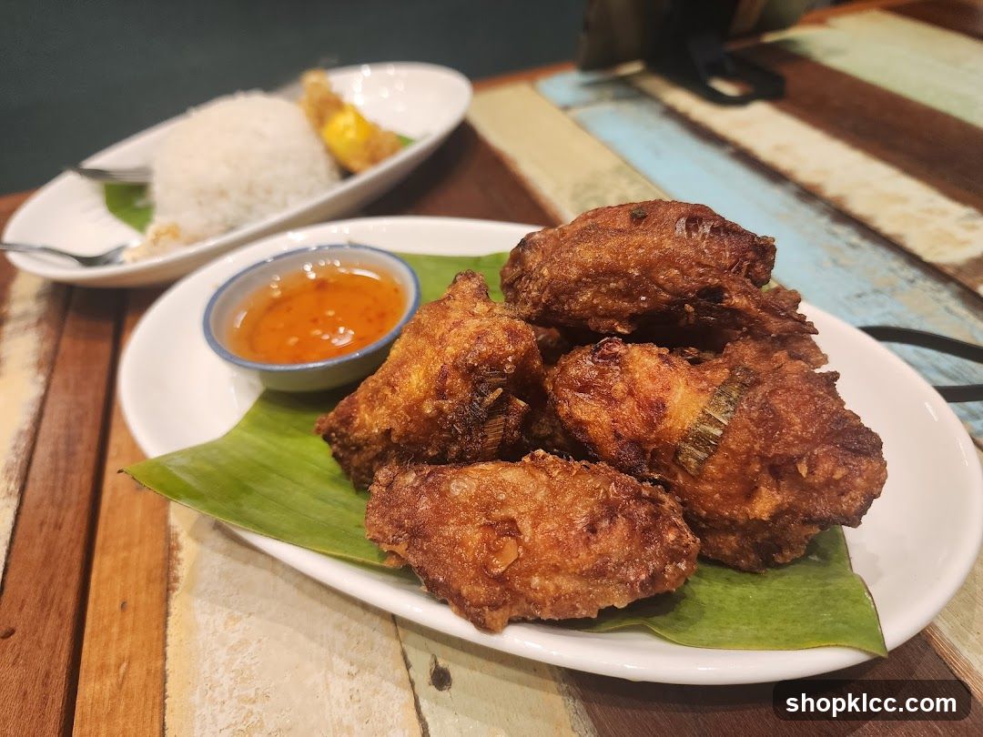Fried Chicken Wings with Rice