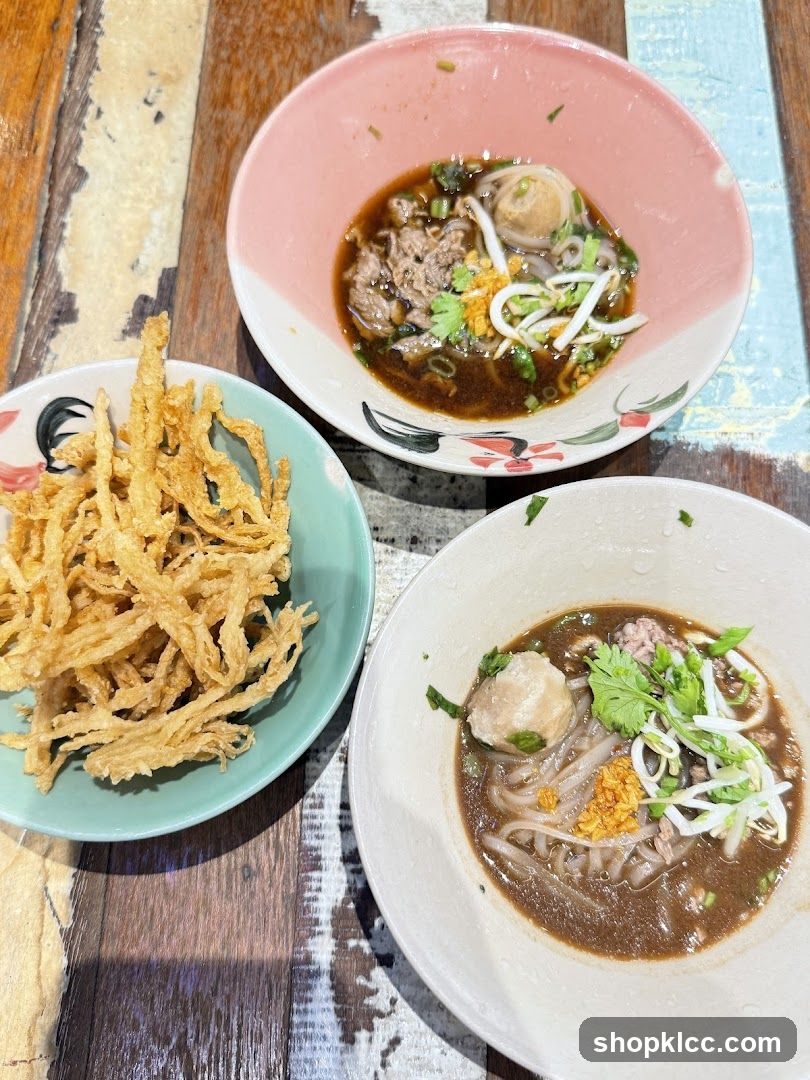 Noodle Soup and Fried Appetizer