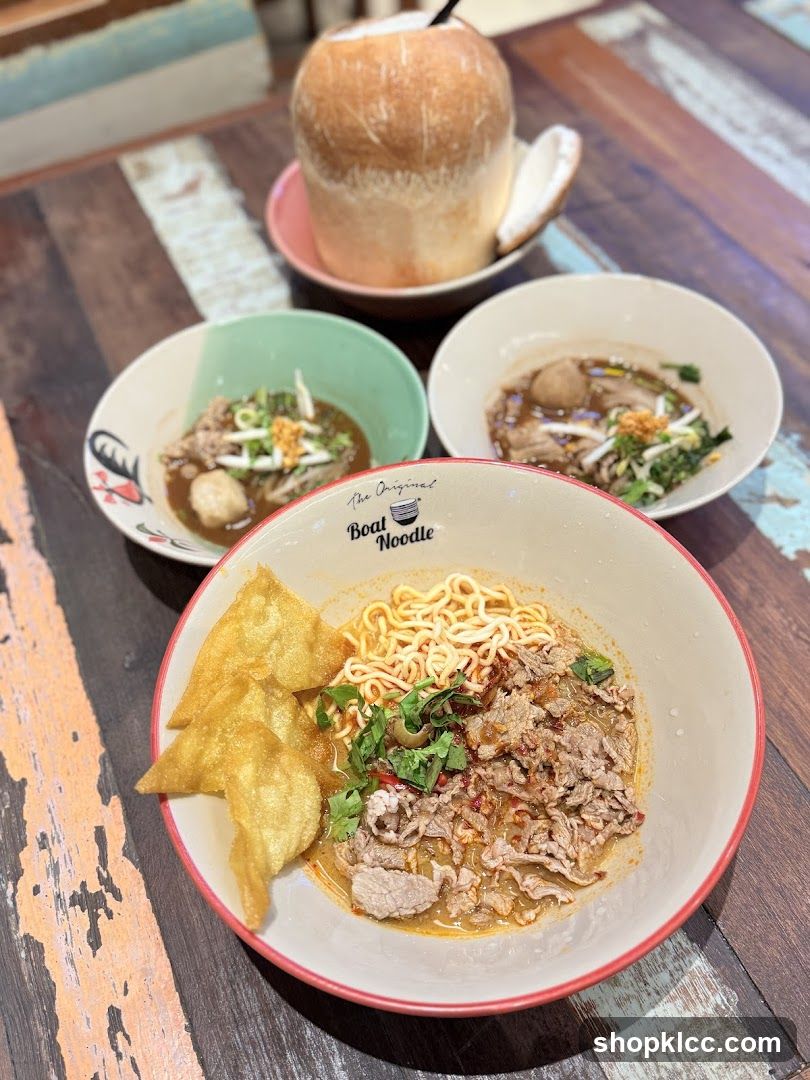 Noodle Bowls and Coconut Drink