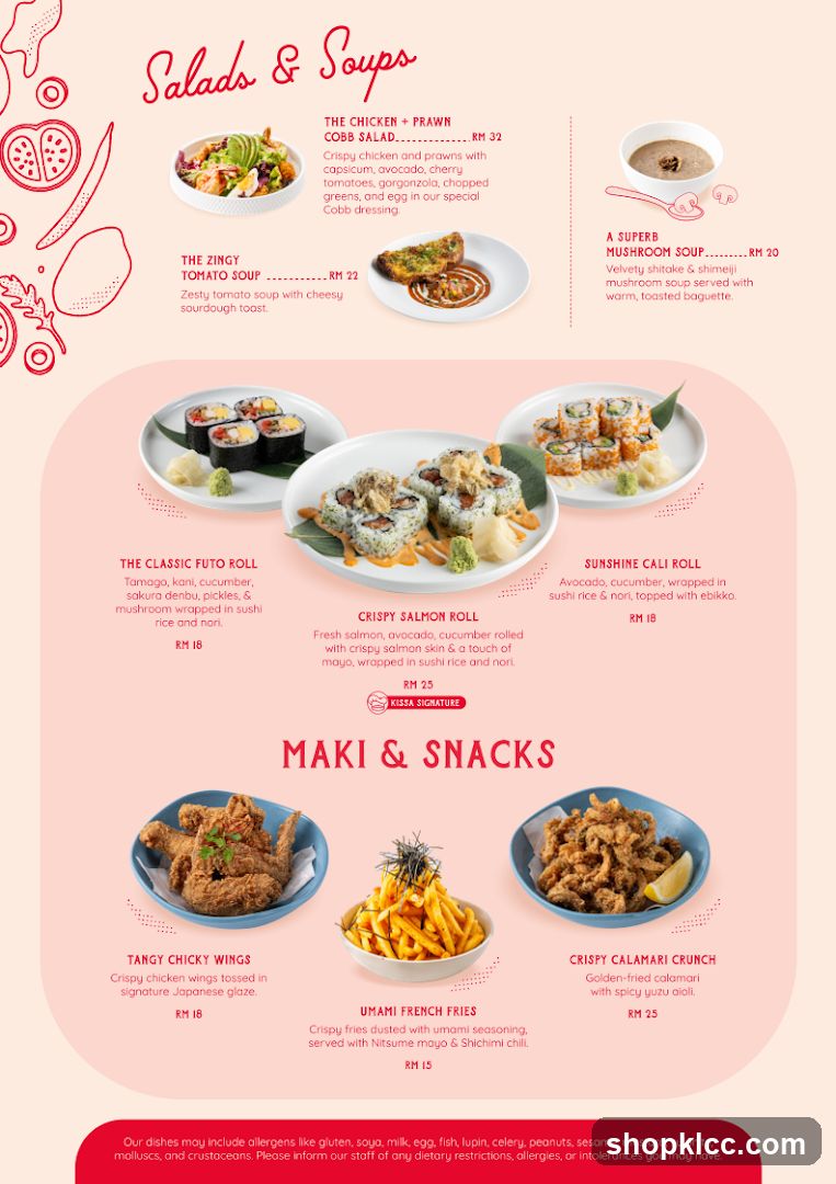 Salads & Soups, Maki & Snacks