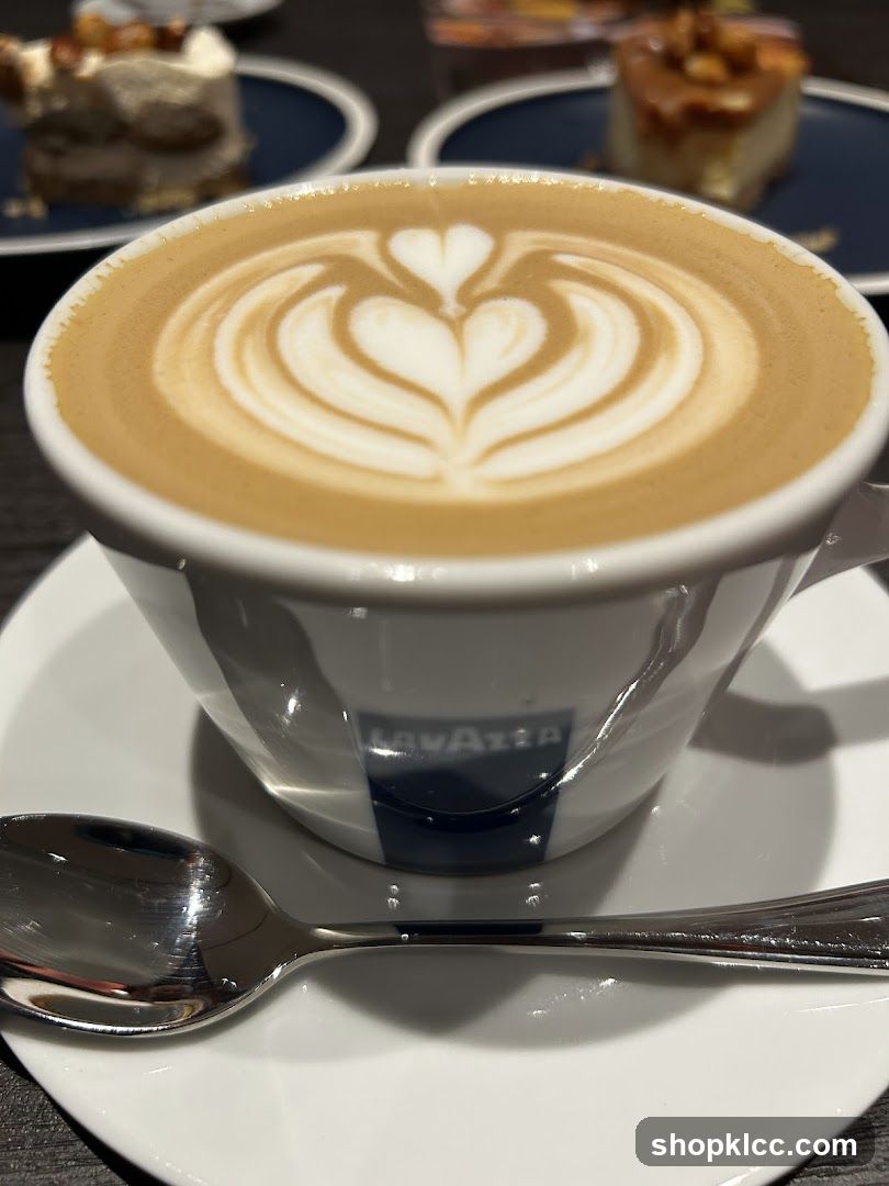 Latte Art Coffee with Desserts