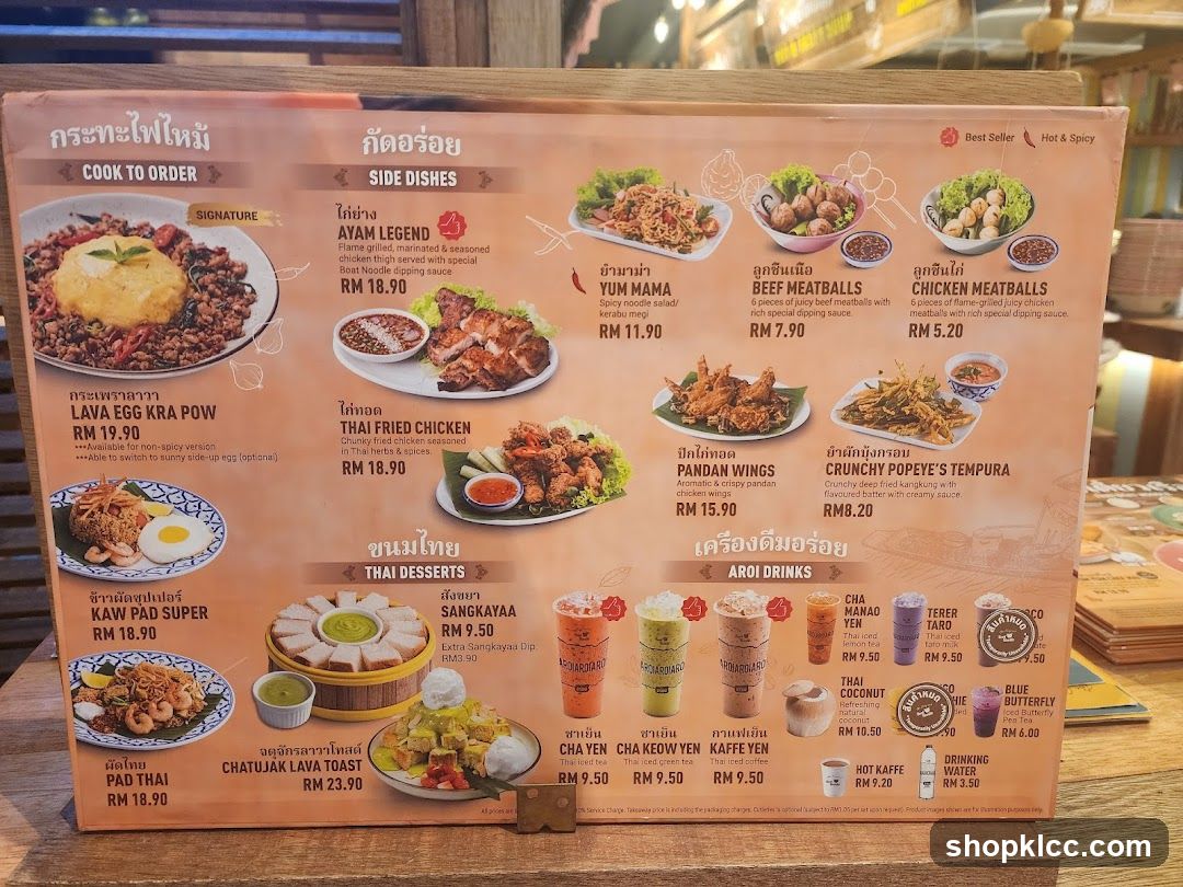 Thai Menu