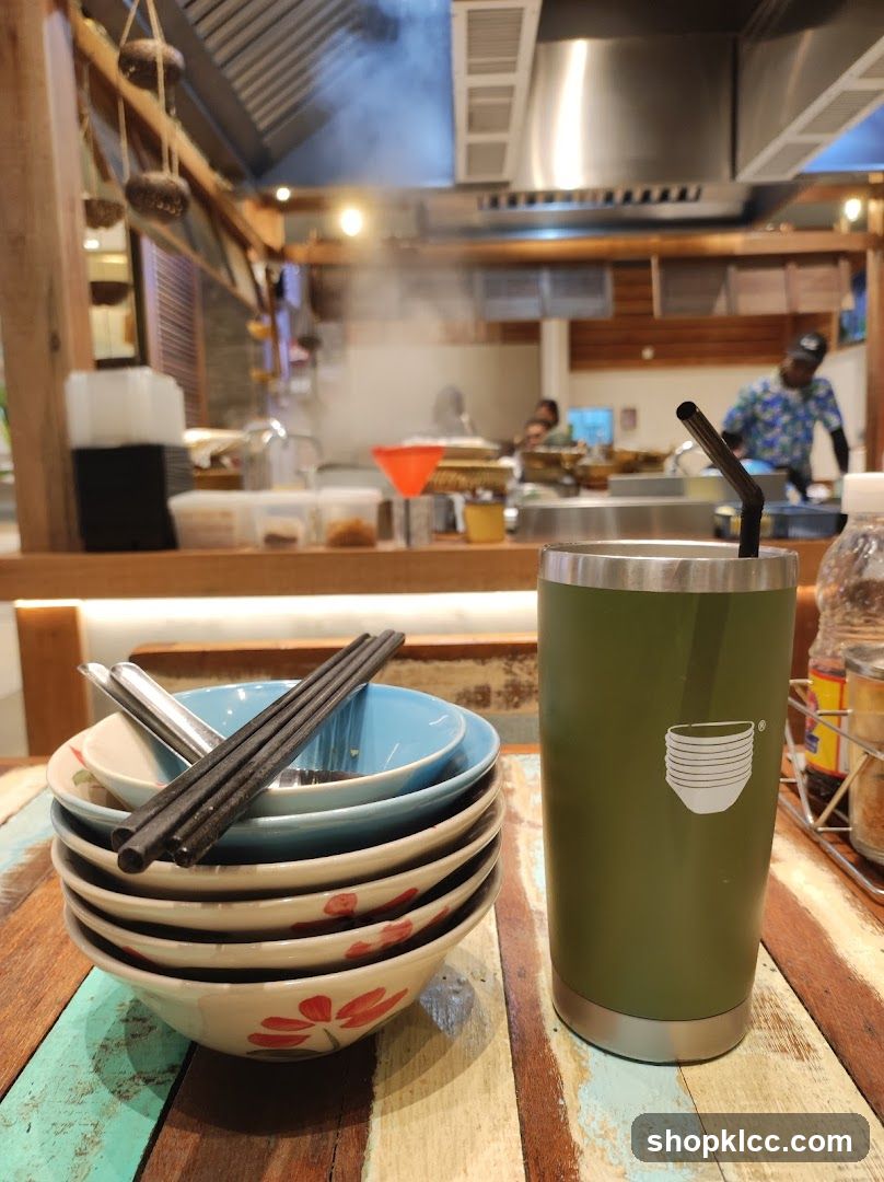 Restaurant Interior with Food Preparation
