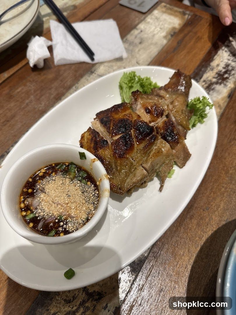 Grilled Meat with Dipping Sauce