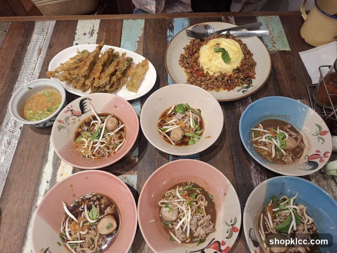 Noodle Soup and Fried Appetizers