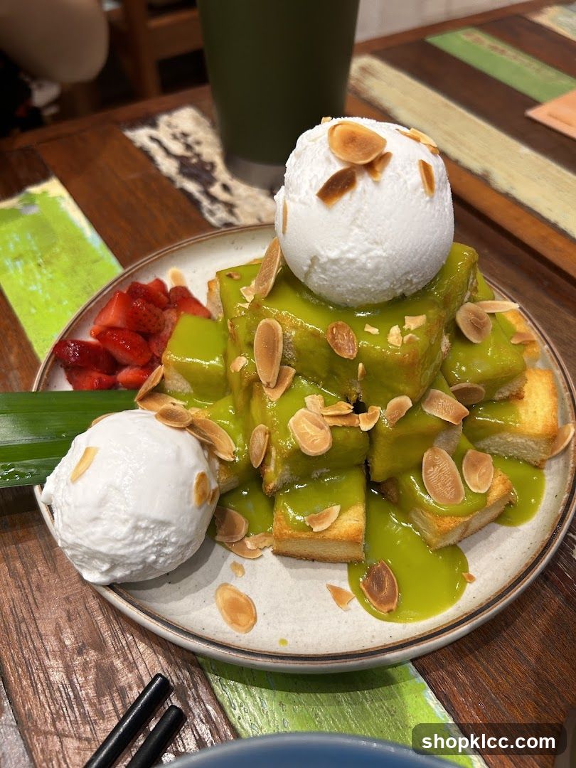 Dessert with Ice Cream and Strawberries