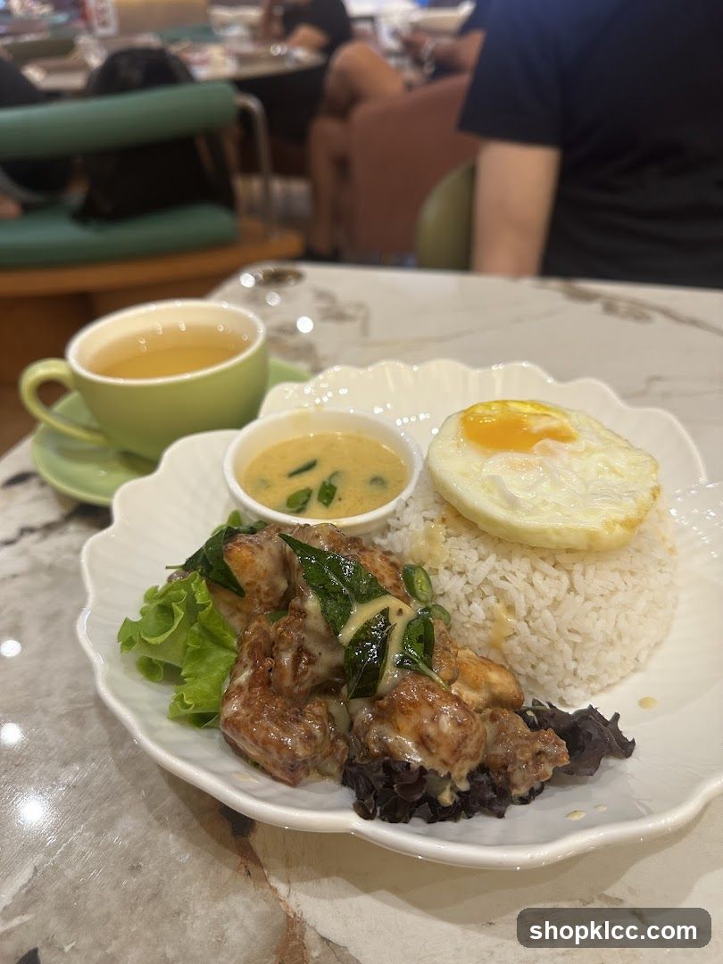 Chicken Rice with Fried Egg and Curry Sauce