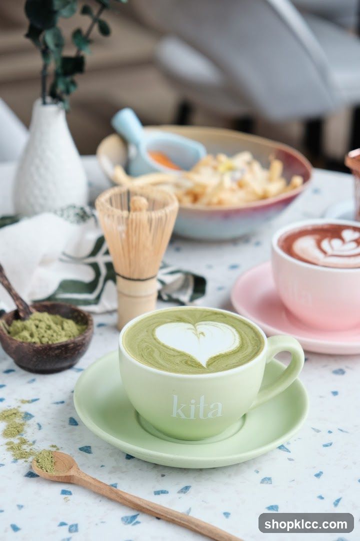 Matcha Latte and Hot Chocolate