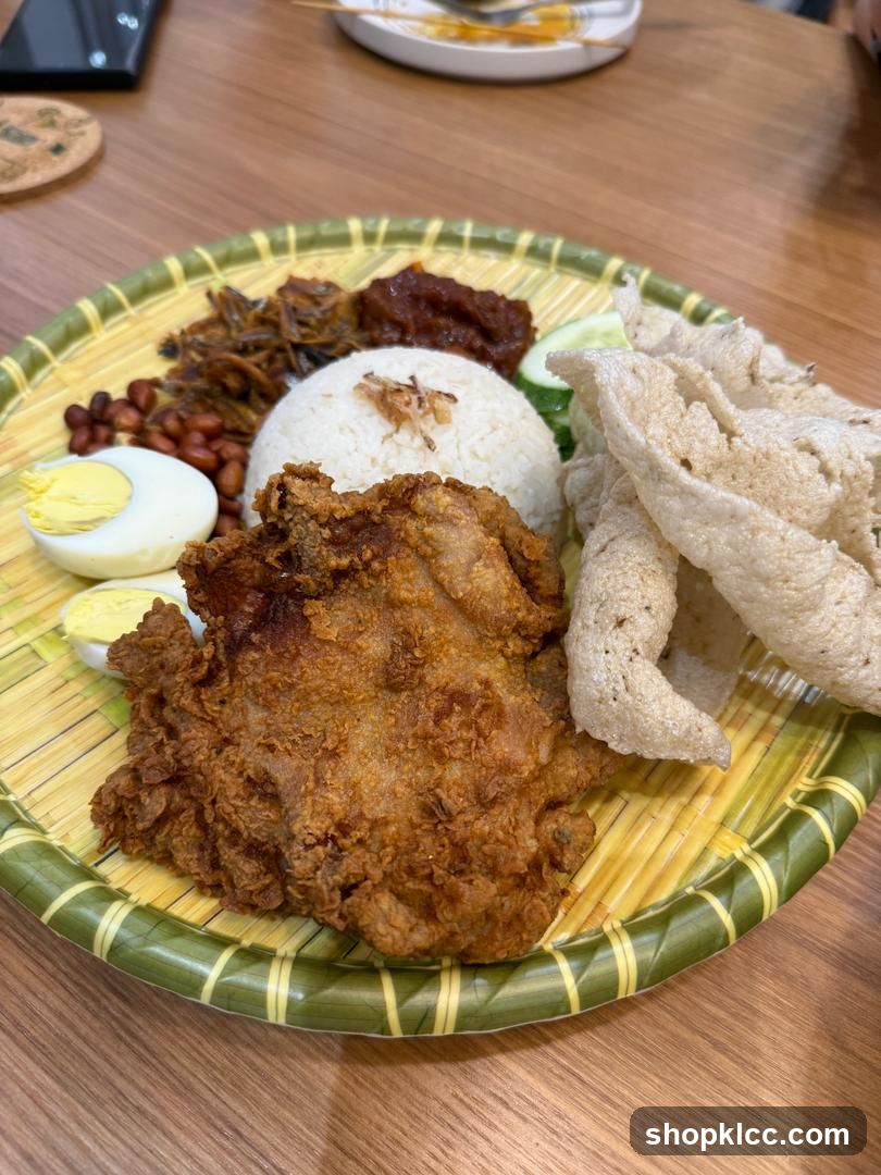 Nasi Lemak with Fried Chicken