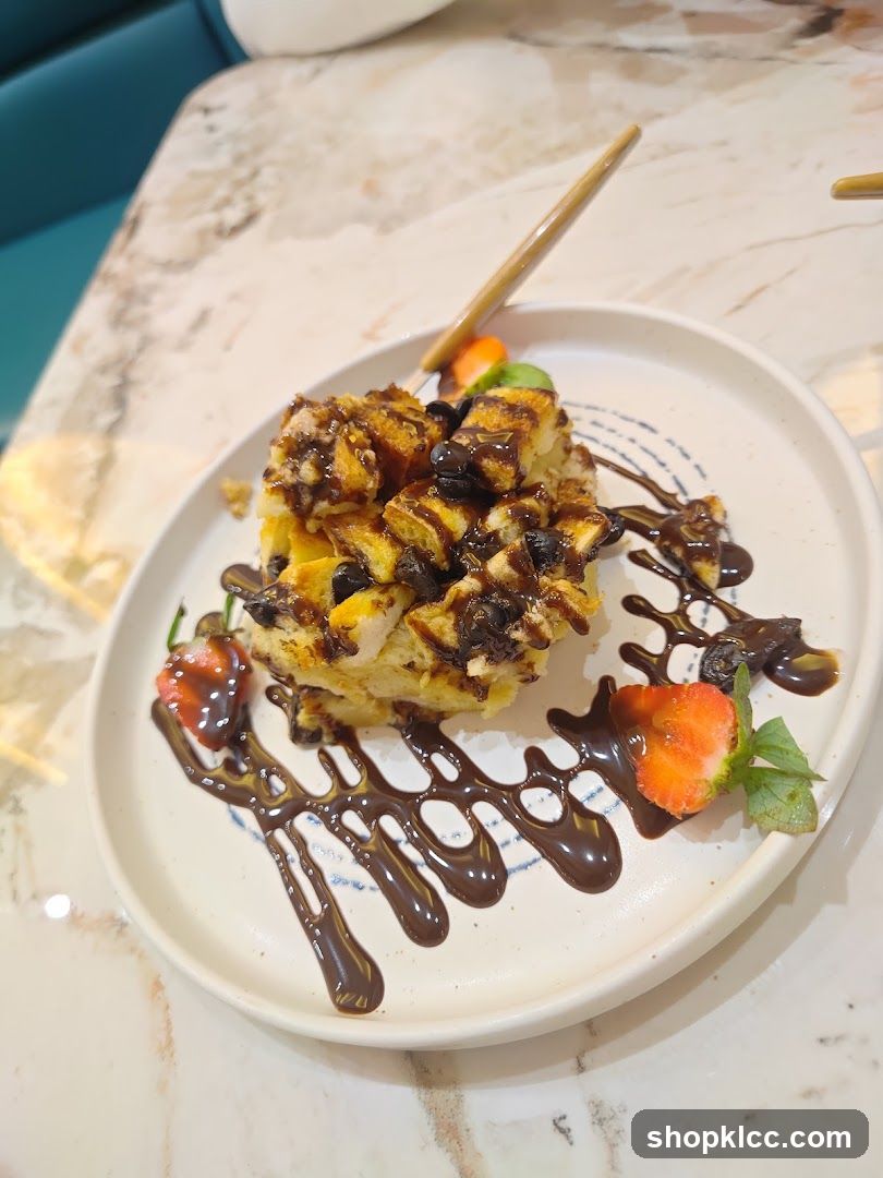 Bread Pudding with Chocolate Drizzle