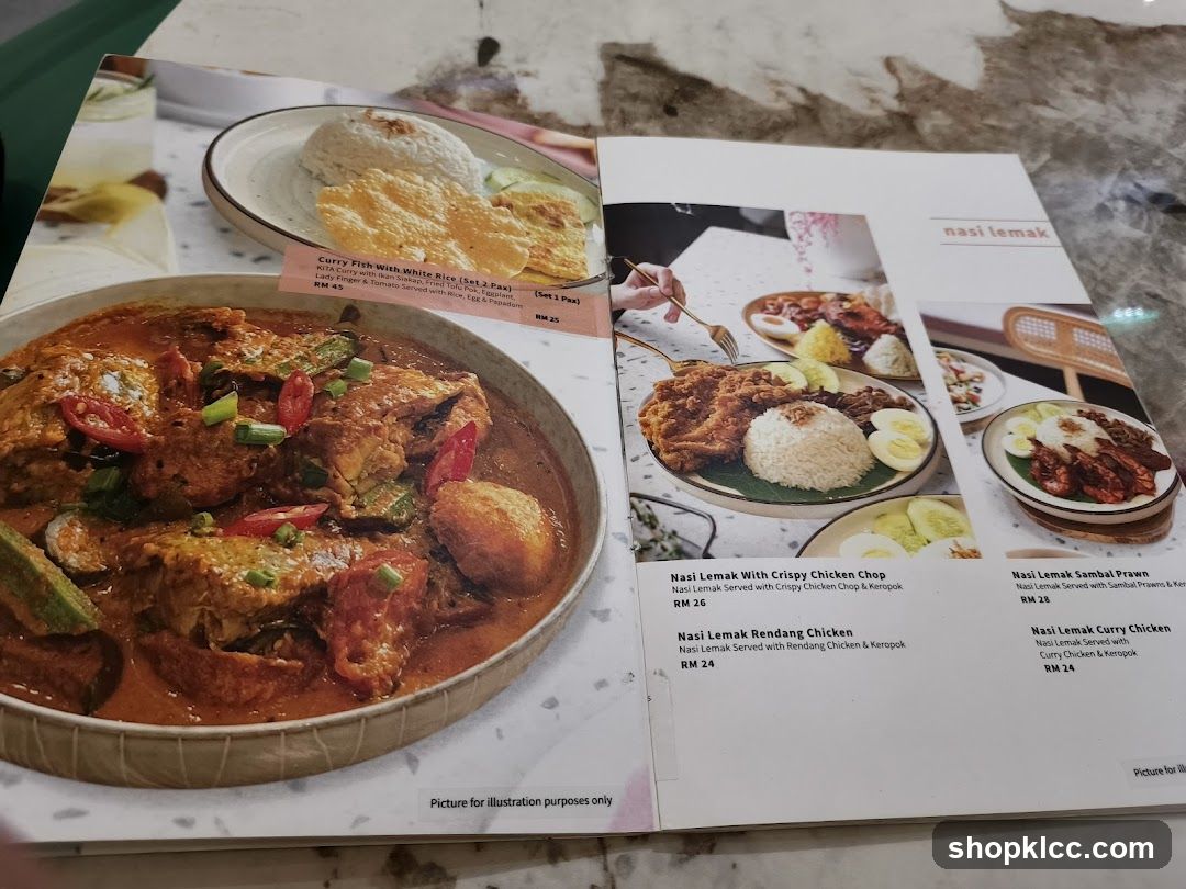 Nasi Lemak Menu