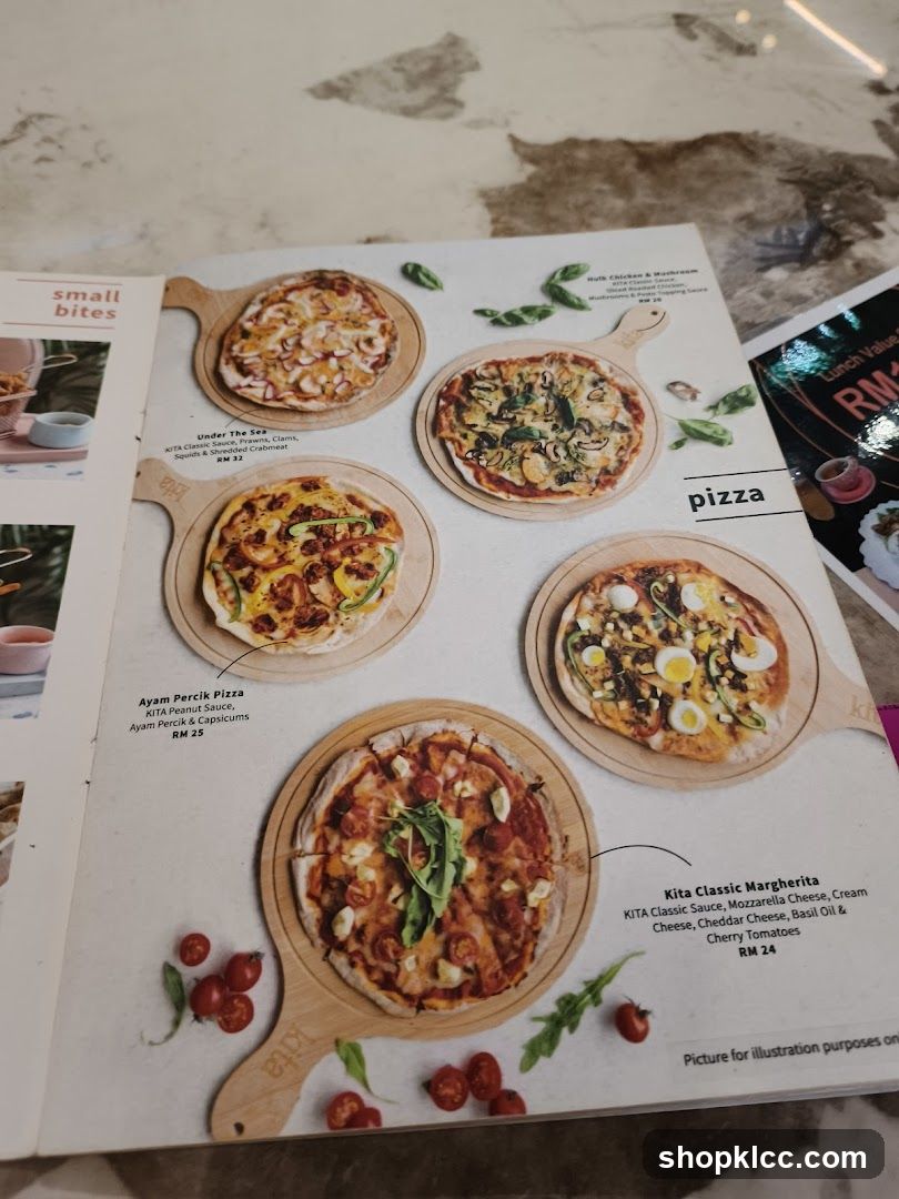 Pizza Menu
