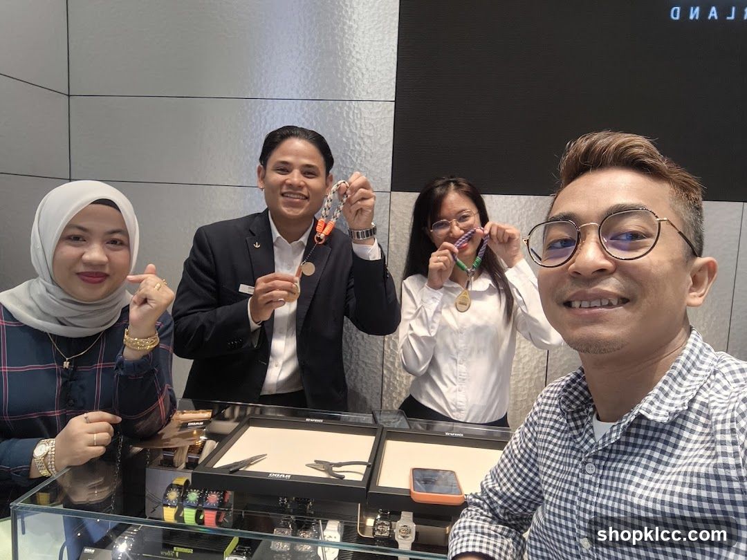 People posing for a selfie in a store