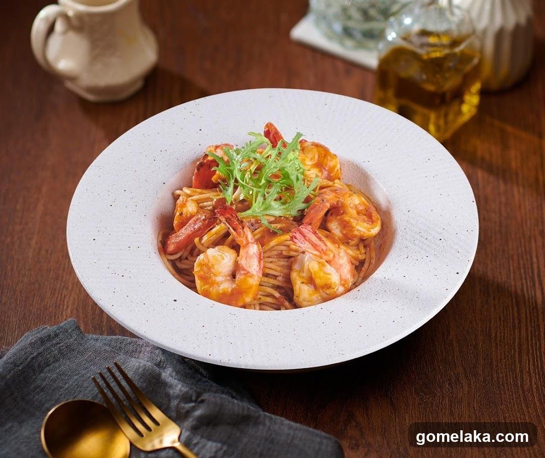 Spaghetti with Shrimp Dish