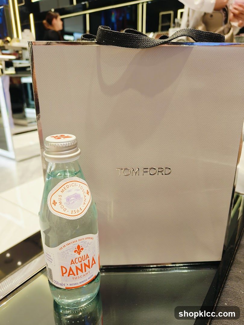 Tom Ford Shopping Bag with Acqua Panna Water