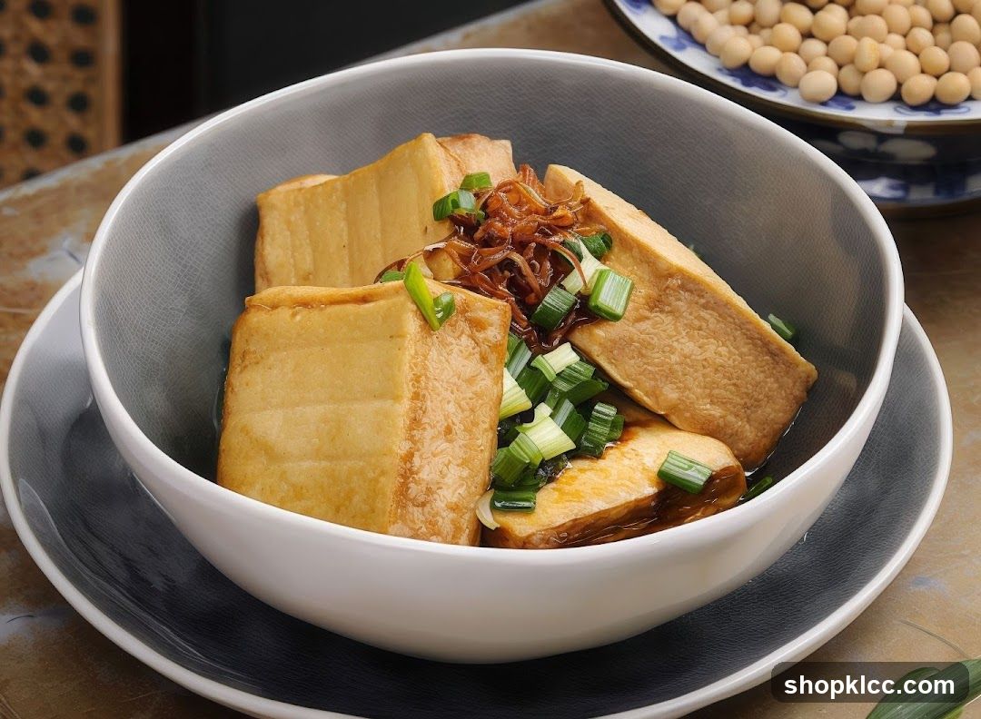 Braised Tofu with Scallions