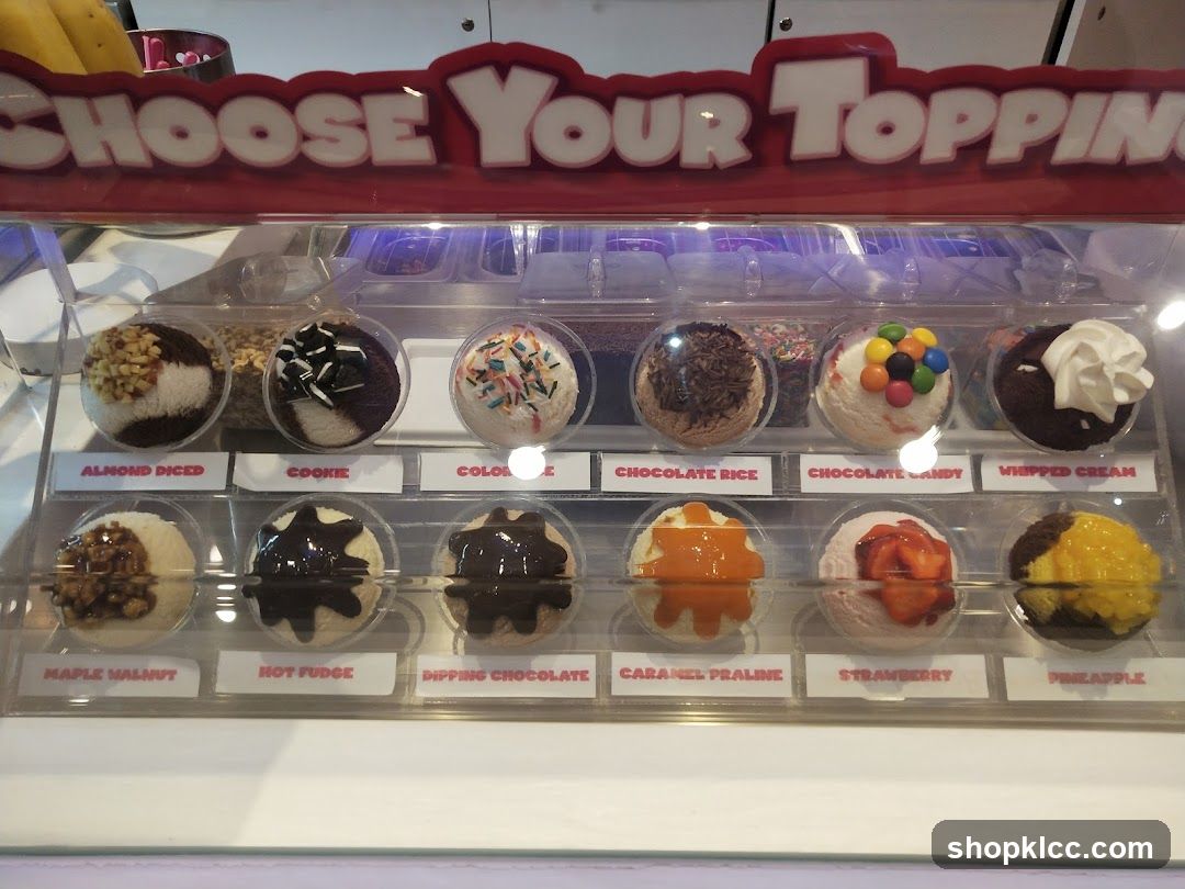Ice Cream Toppings Display