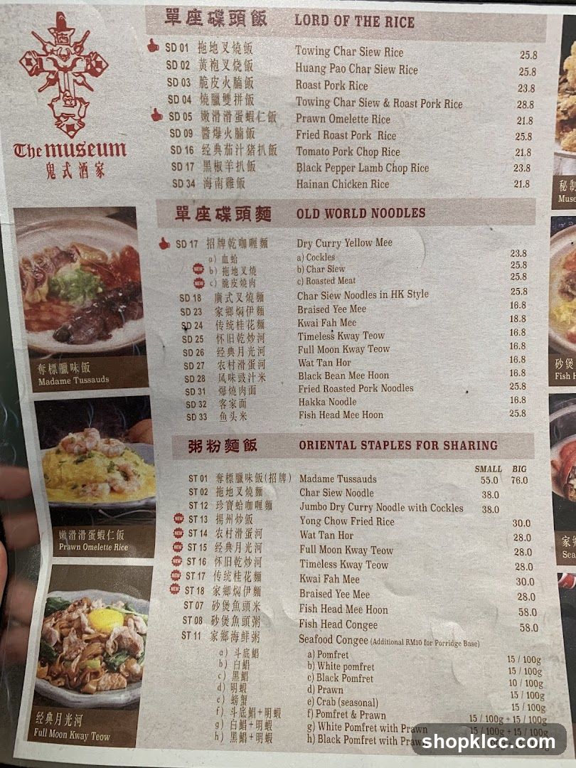 The Museum Menu