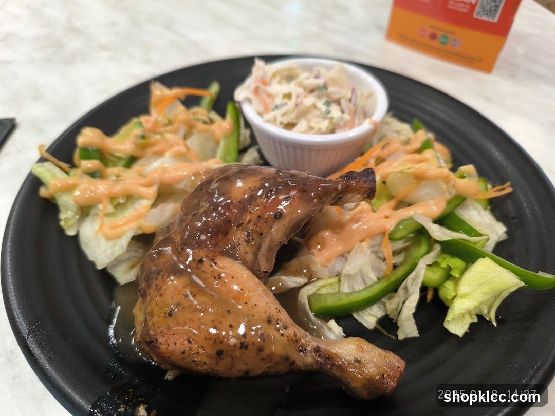 Roasted Chicken Leg with Salad