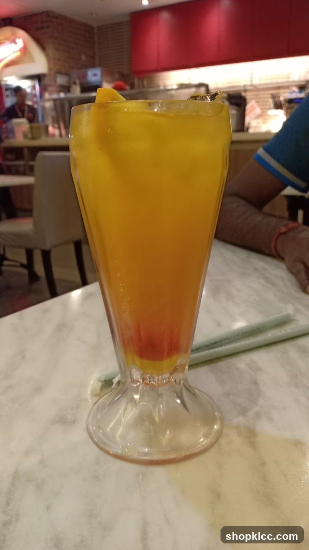 Orange and Red Layered Drink