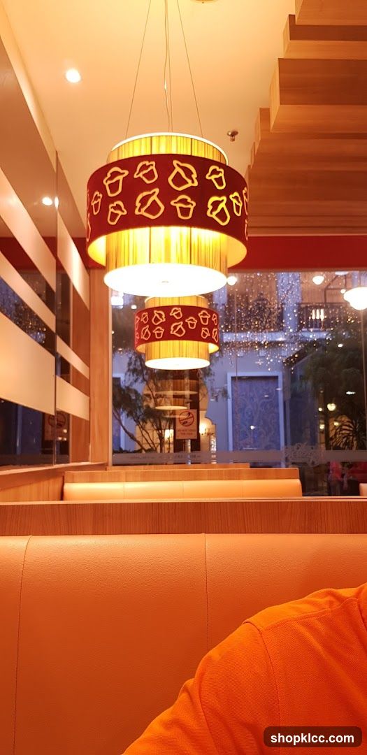 Restaurant Interior with Decorative Lamps