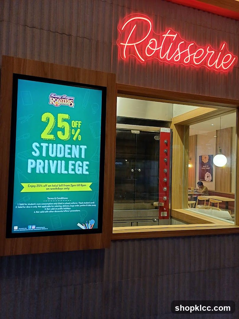Rotisserie Student Privilege Advertisement