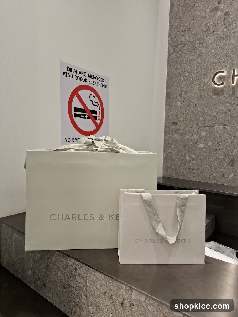 Shopping Bags and No Smoking Sign