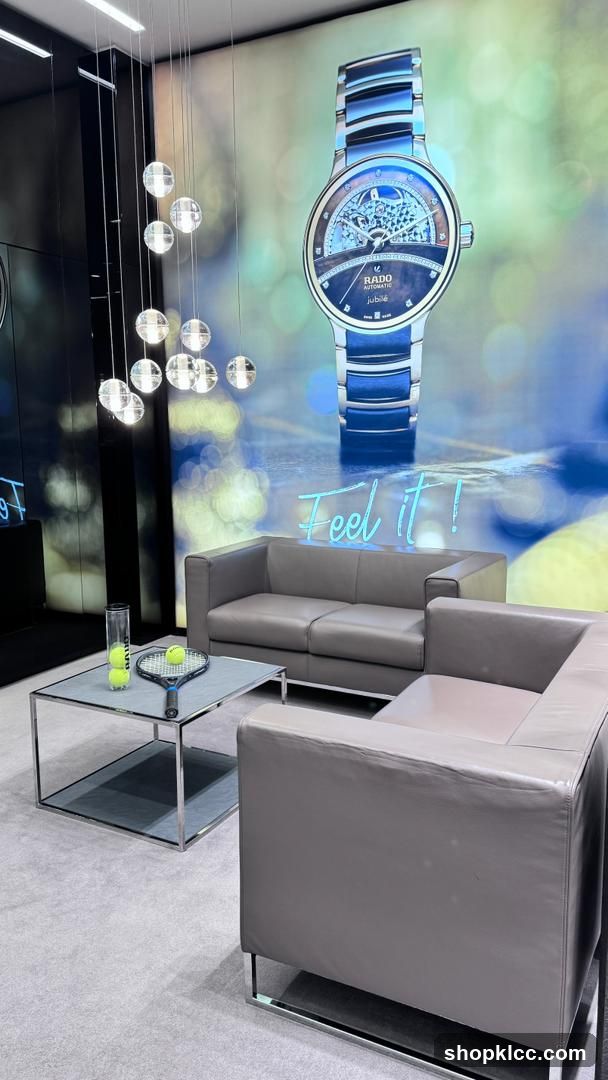 Modern Lounge Area with Watch Display