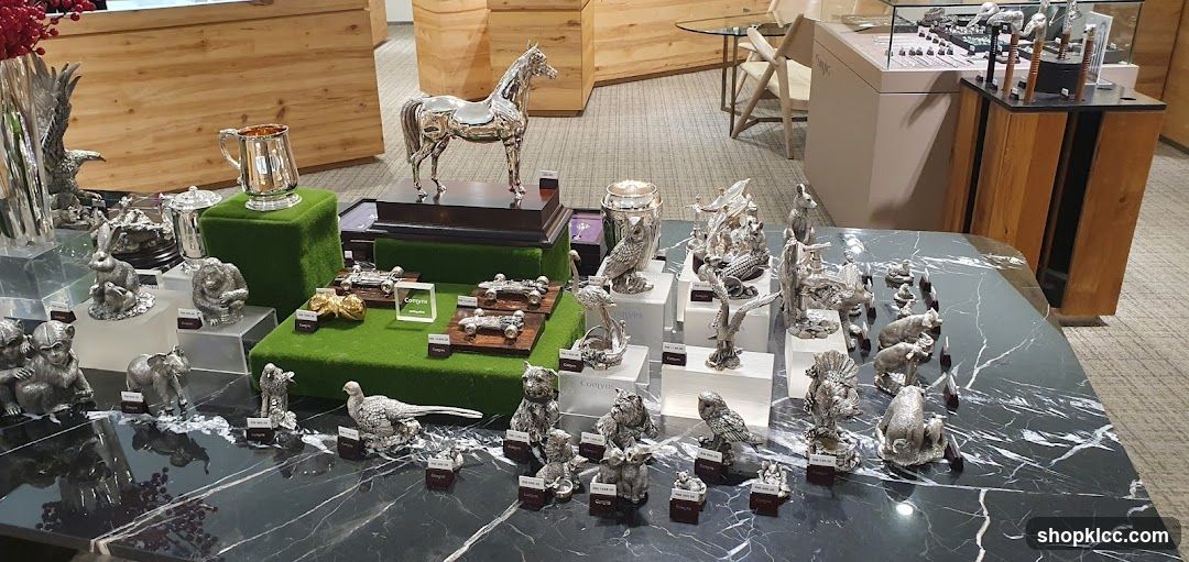 Display of Silver Figurines