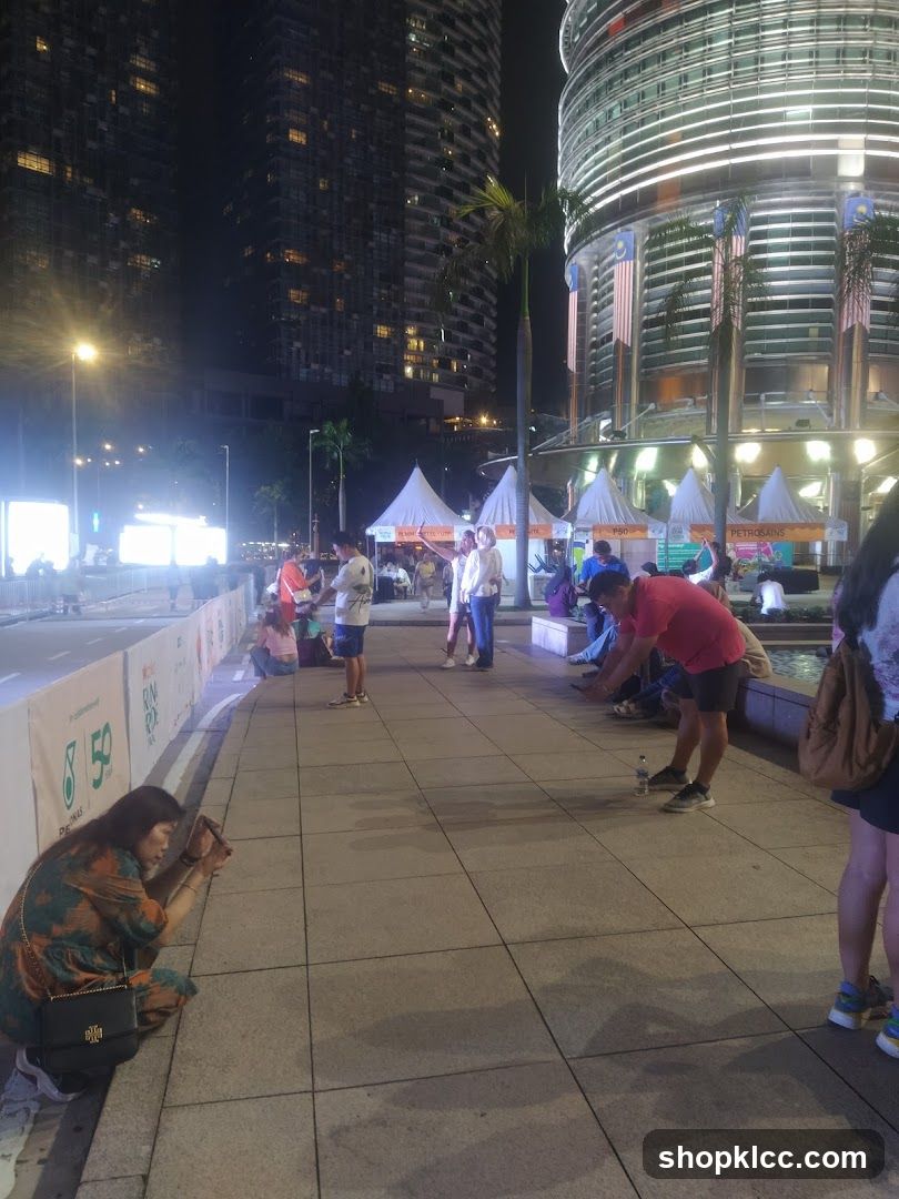 Outdoor Event with Tents and People