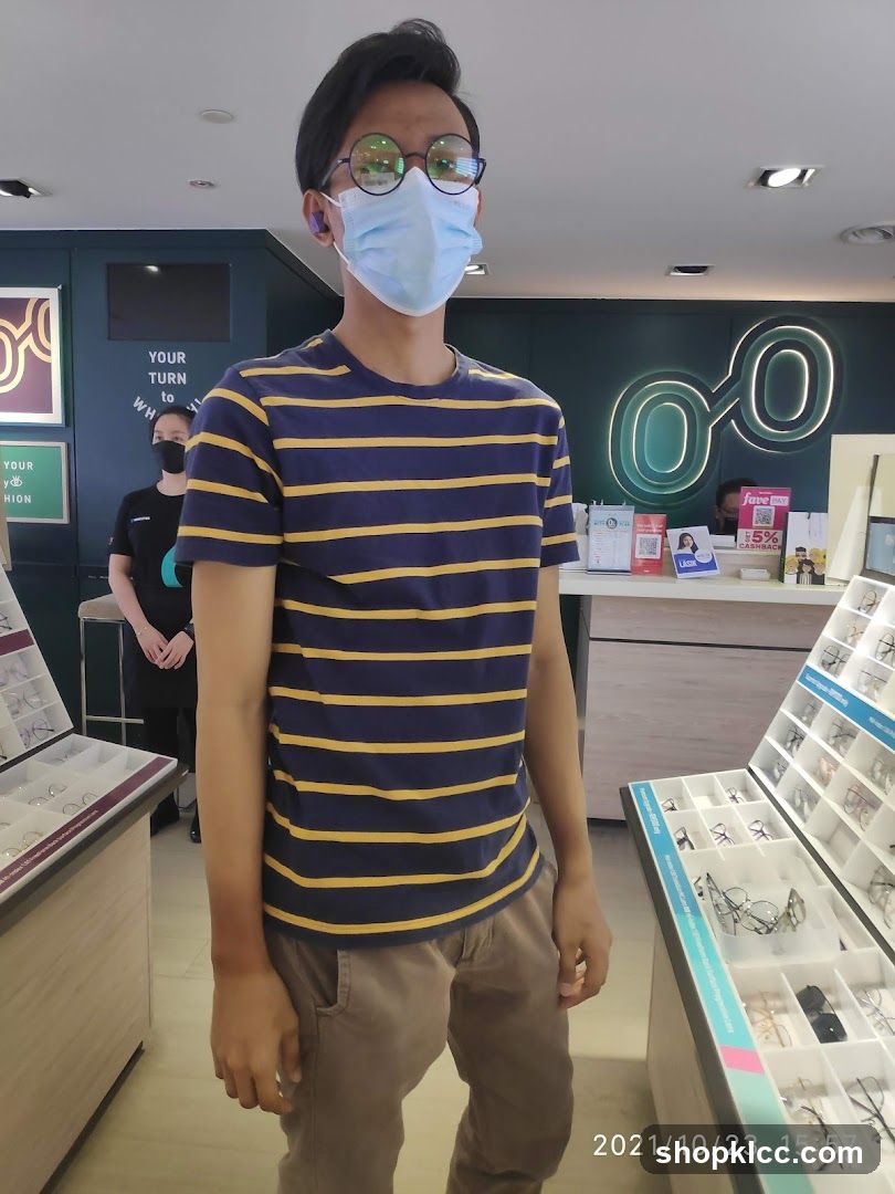 Man in Eyewear Store