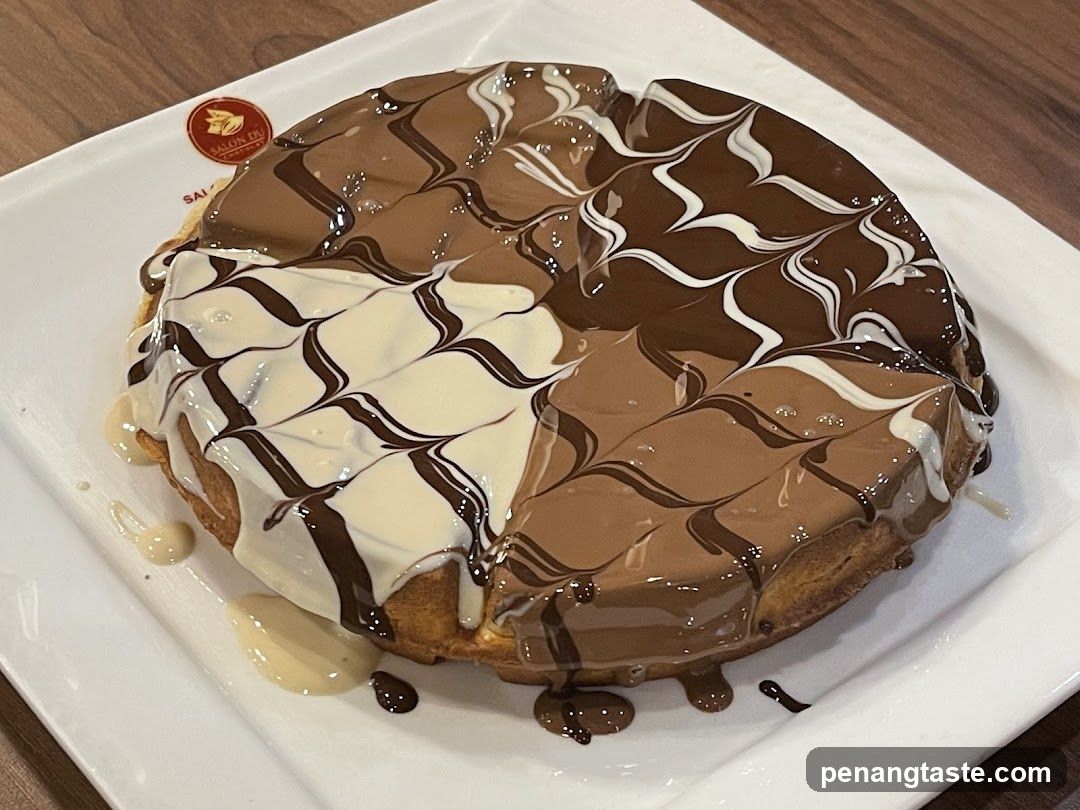 Chocolate Drizzled Waffle