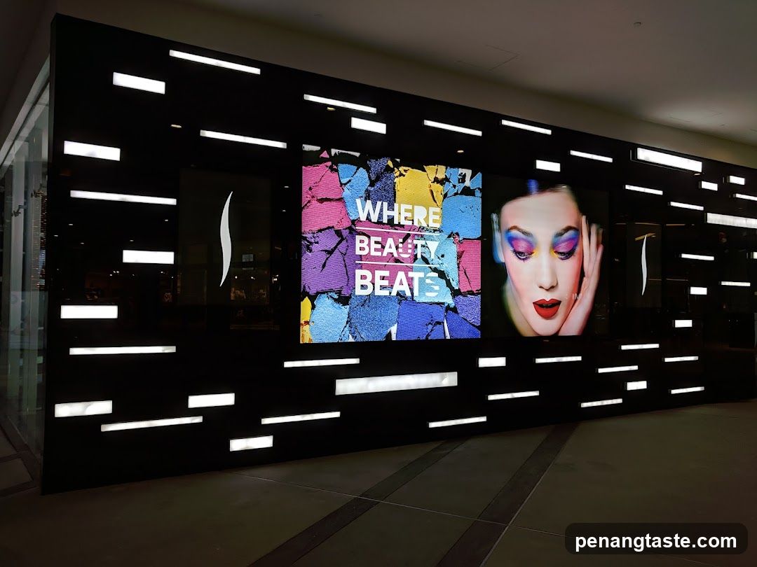 Digital display with makeup advertisement